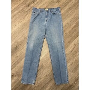 LL Bean Classic Fit Jeans Mens 36x34 Light Wash Blue Denim 100% Cotton 220626